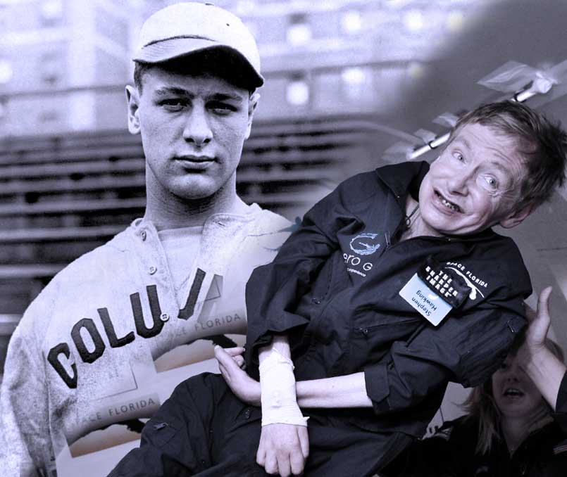 This gene silencing trial involved patients with ALS, also known as motor neuron disease and Lou Gehrig's disease, after the famous baseball player who had the illness. Physicist Stephen Hawking, shown here floating in zero gravity, also has ALS.  